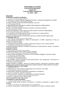 Scienze naturali - Liceo Scientifico Guido Castelnuovo