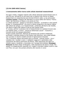 [22-04-2009 ADUC Salute] L`avanzamento della ricerca sulle cellule