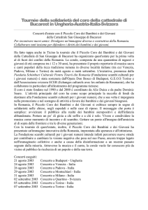 Tournée della solidarietà del coro della cattedrale di Bucarest in