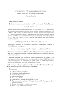 funzioni di piu` variabili complesse