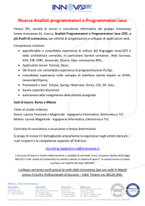 Recruiting Analisti Programmatori Java