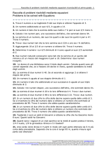 Equazioni e problemi 1