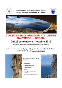 CORSO BASE DI ARRAMPICATA LIBERA KALYMNOS