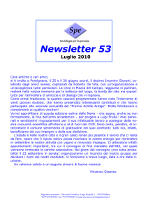 Newsletter 53 - Sociologia per la persona