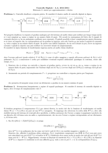 Controllo Digitale - A.A. 2013/2014 Elaborato 3: sintesi per