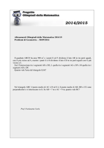 Allenamenti Olimpiadi della Matematica 2014/15 Problemi di