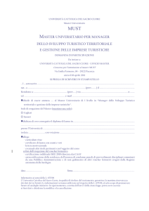 Domanda di partecipazione