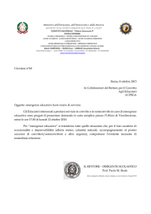 Circolare n°60 Roma, 8 ottobre 2015 Ai Collaboratori del Rettore