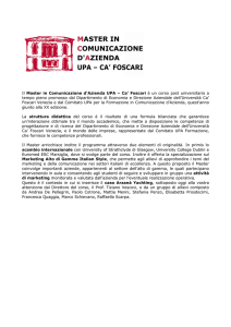 TESTO PER PRESENTAZIONE A CONFERENZA UPA