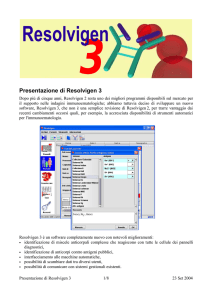 Presentazione di Resolvigen 3