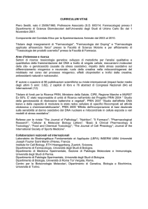 CURRICULUM VITAE Piero Sestili, nato il 25/06/1960, Professore