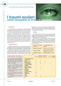 I traumi oculari: