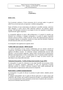 Spett.le CLIENTELA BERGAMO, Con la presente, portiamo a Vostra