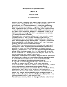 Europa e Usa, reciproci malintesi