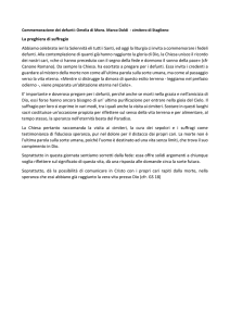 La preghiera di suffragio Abbiamo celebrato ieri