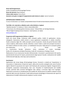 Grafica 3D applicato all`Antropologia Forense