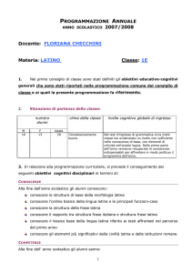 programmazione annuale - Liceo "Tito Lucrezio Caro"