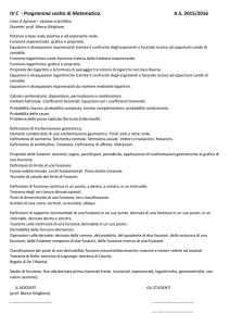 Programma Svolto - Liceo Statale Aprosio