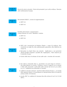 AM Esercizi di calcolo vettoriale. Calcolo del potenziale A per un filo