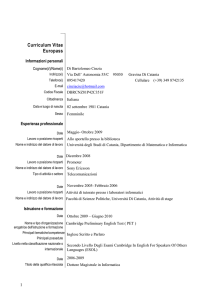 curriculum Di Bartolomeo