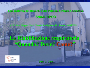 La Riabilitazione respiratoria “Quando? Dove? Come?”