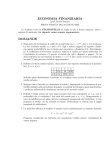 Esempio prova scritta