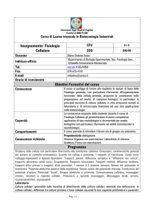 Fisiologia cellulare Setzu