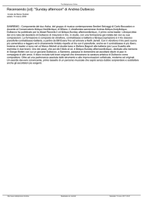 Recensendo [cd]: "Sunday afternoon" di Andrea Dulbecco
