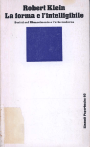 Roberl K.lein La lorma e l`lnlelllglblle