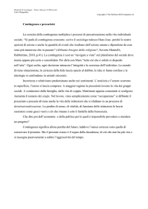 Contingenza e precarietà