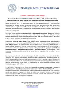 Comunicato stampa