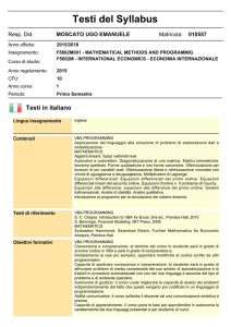 Testi del Syllabus - e-Learning