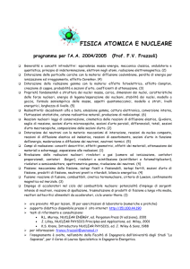 fisica atomica e nucleare - Materiale didattico