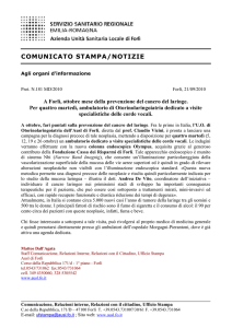 (181) - Prevenzione cancro alla laringe