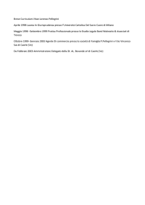 Breve Curriculum Vitae Lorenzo Pellegrini Aprile 1998 Laurea In