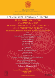 I Seminari di Economia e Diritto Bologna, 12 aprile 2013