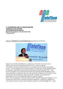 2° CONVEGNO DELLE ASSOCIAZIONI AMICHE DI TELETHON