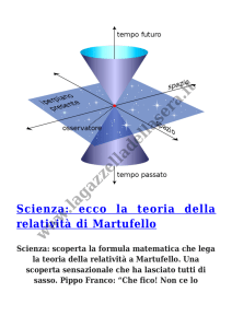 Scienza: ecco la teoria della relatività di Martufello