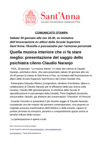presentazione del saggio dello psichiatra cileno Claudio Naranjo