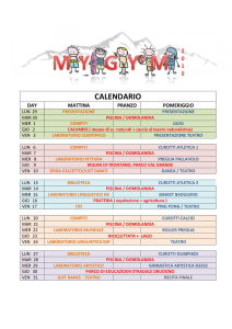 calendario centro estivo - Palestra My-gyM