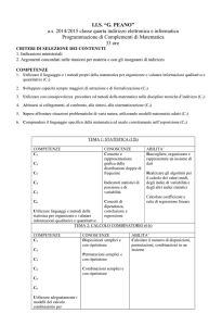 I.I.S. “G. PEANO” a.s. 2014/2015 classe quarta indirizzo elettronica e