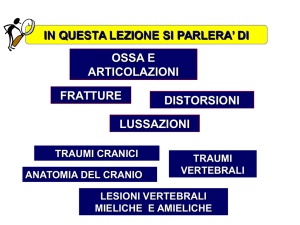 Patologie traumatiche dell`apparato locomotore