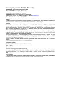 Farmacologia Sperimentale - Dipartimento di Scienze del Farmaco