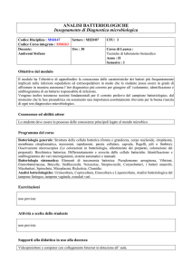 Analisi batteriologiche