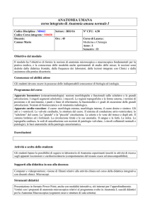 Anatomia umana I - Scuola di Medicina