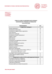 Percorso di formazione A.A. 2017/18