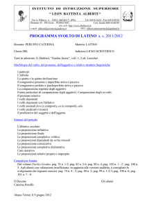 programma svolto latino 2BL - Istituto di Istruzione Superiore Leon