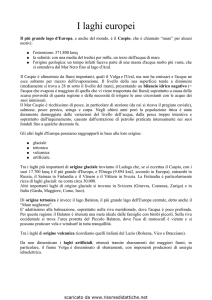I laghi europei - Risorse didattiche