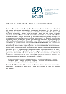 l`humus culturale della psicoanalisi neofreudiana