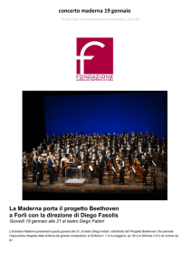 concerto maderna 19 gennaio La Maderna porta il progetto